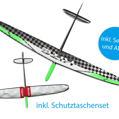Kite PNP CFK DLGF3K Strong WeissGrün 1500mm inkl. Schutztaschen 1